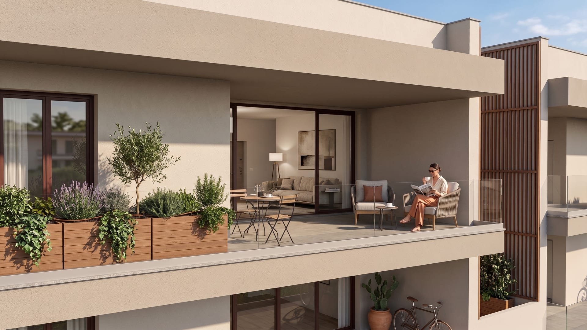 Terrazzo e soggiorno